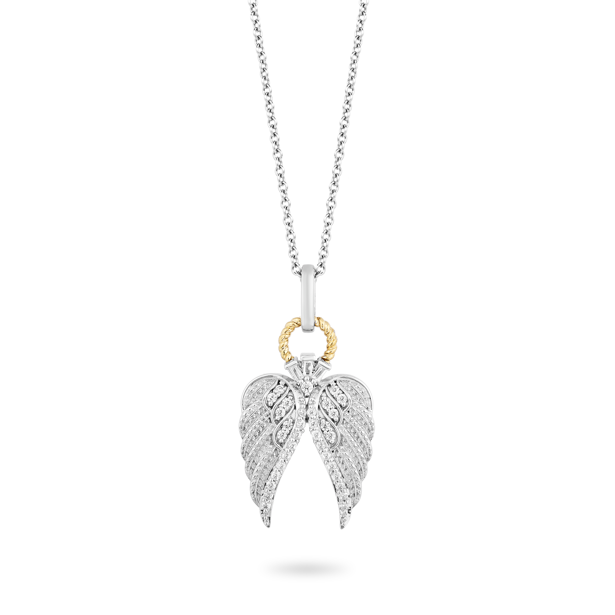 Hallmark Fine Jewelry Angel Wings Diamond Pendant in Sterling