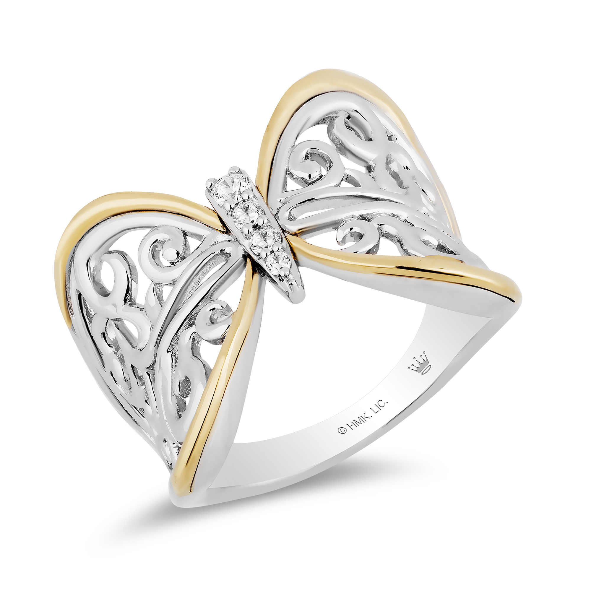 Hallmark Fine Jewelry Filigree Fashion Butterfly Diamond Ring in