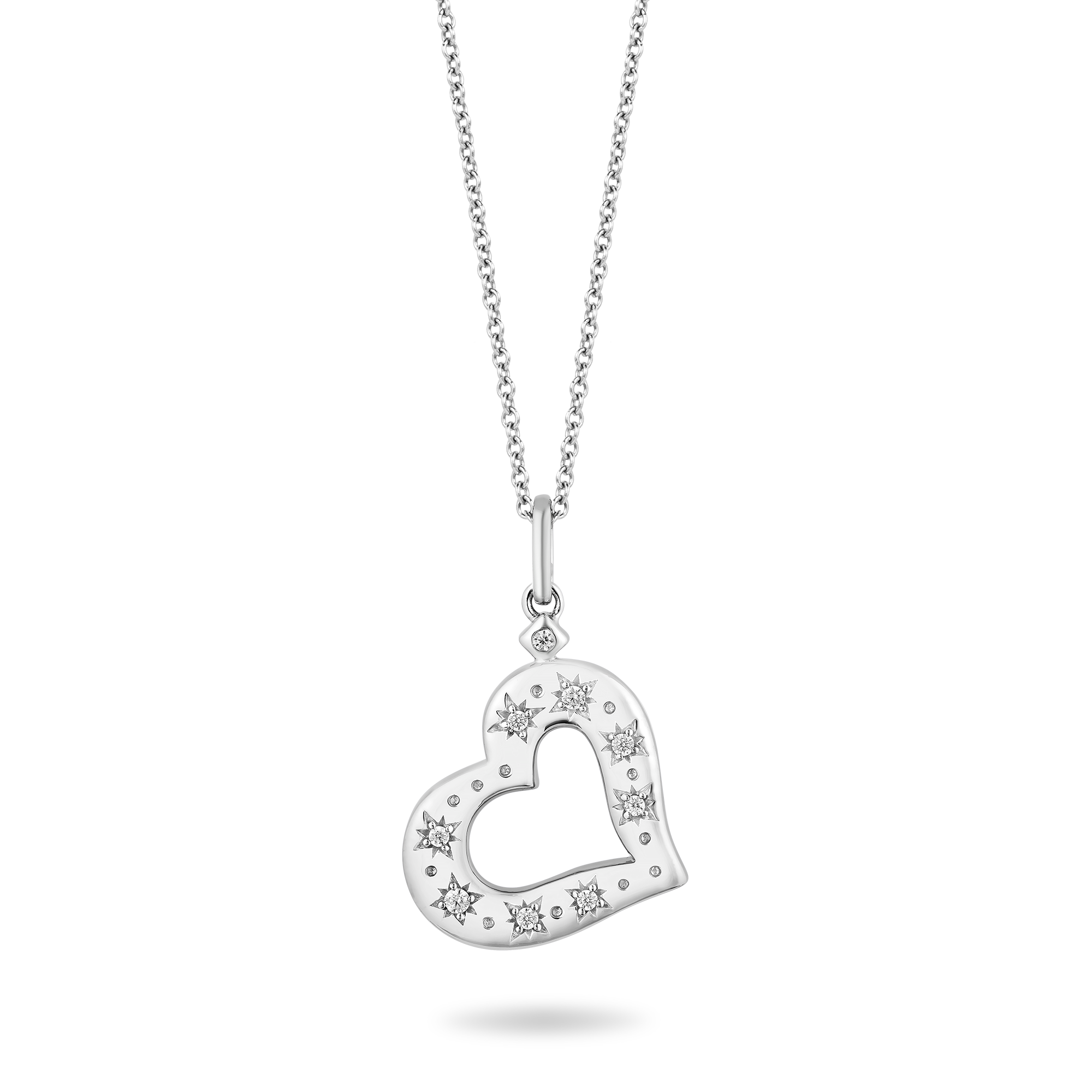 Hallmark Fine Jewelry Heart Diamond Pendant in Sterling Silver