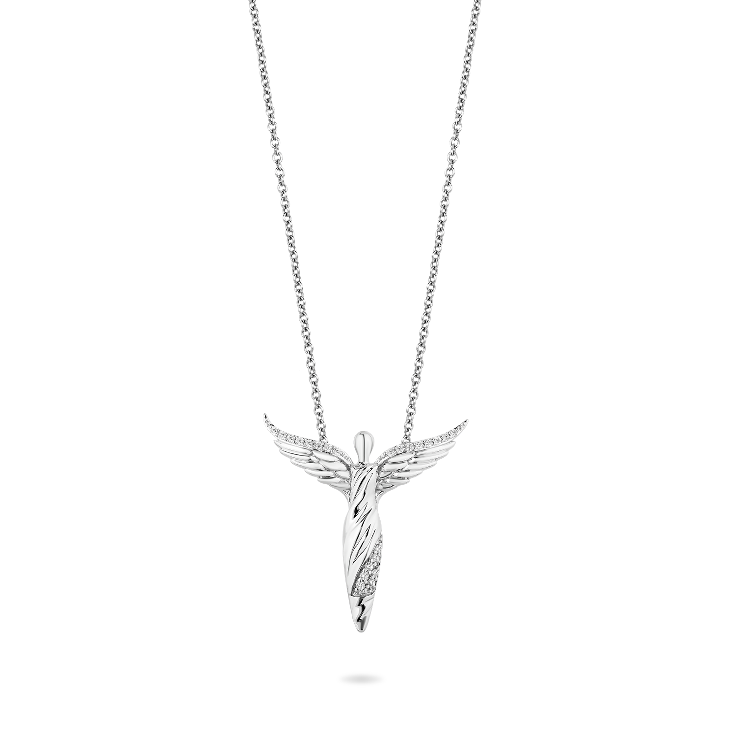 Angel chain necklace deals silver