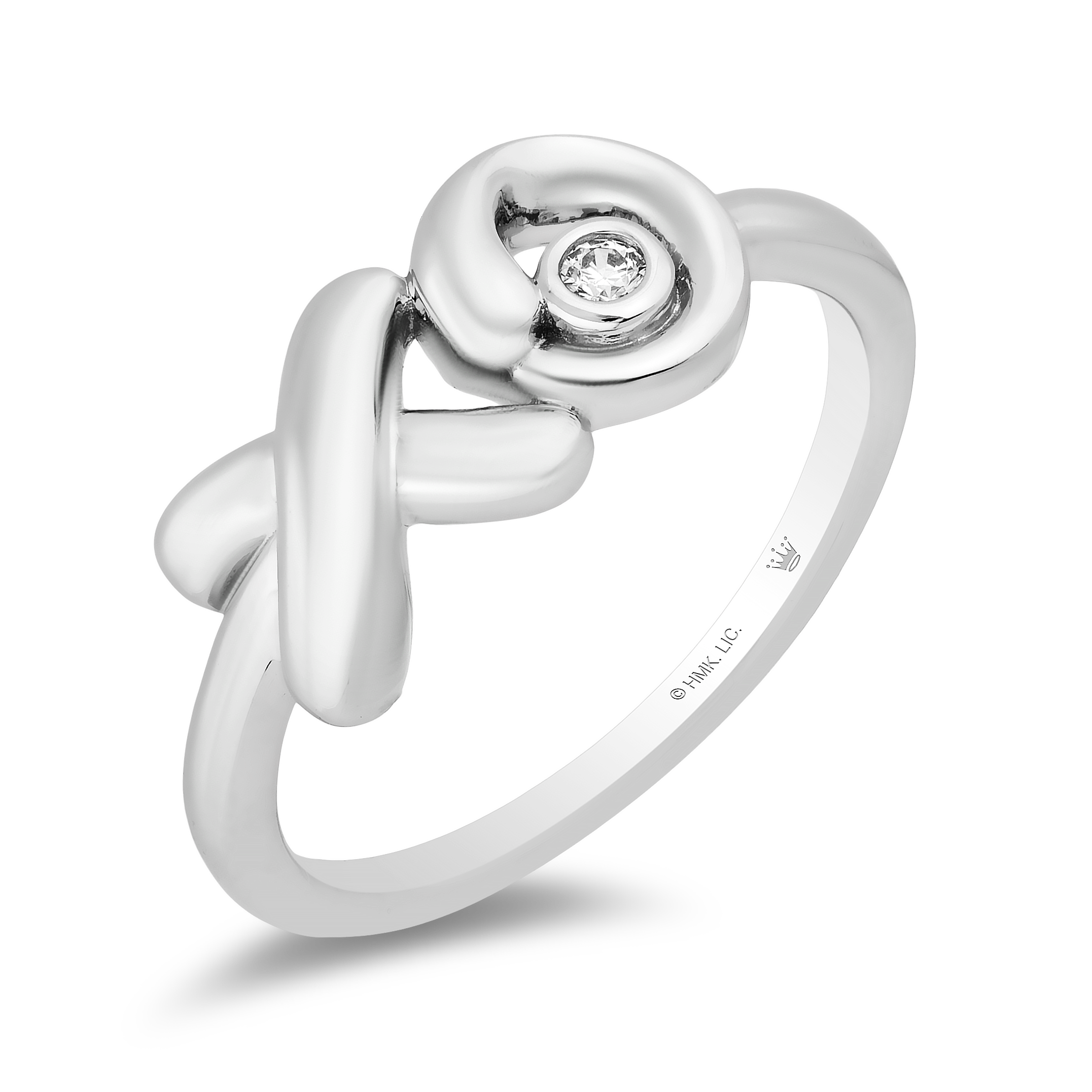 Hallmark Fine Jewelry Sculpted Hug and Kiss Ring in Sterling Silver wi