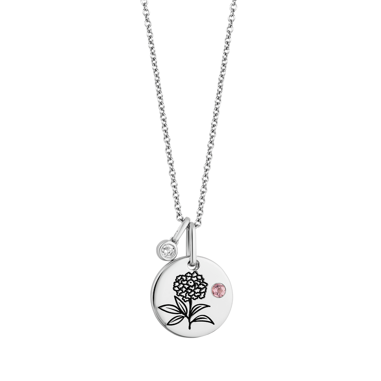 Hallmark Fine Jewelry October Flower of the Month Pendant in Sterling