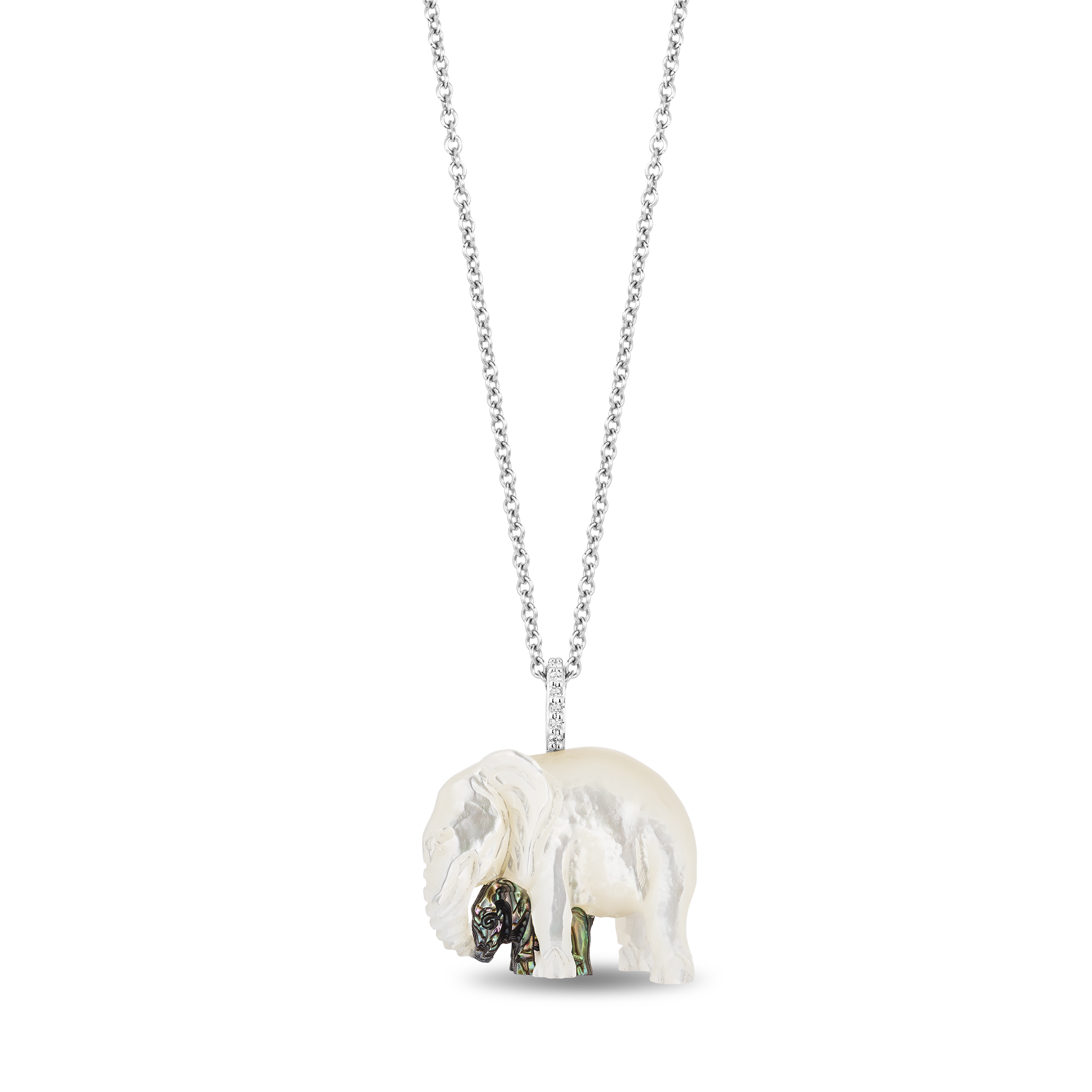 Elephant and 2025 baby necklace
