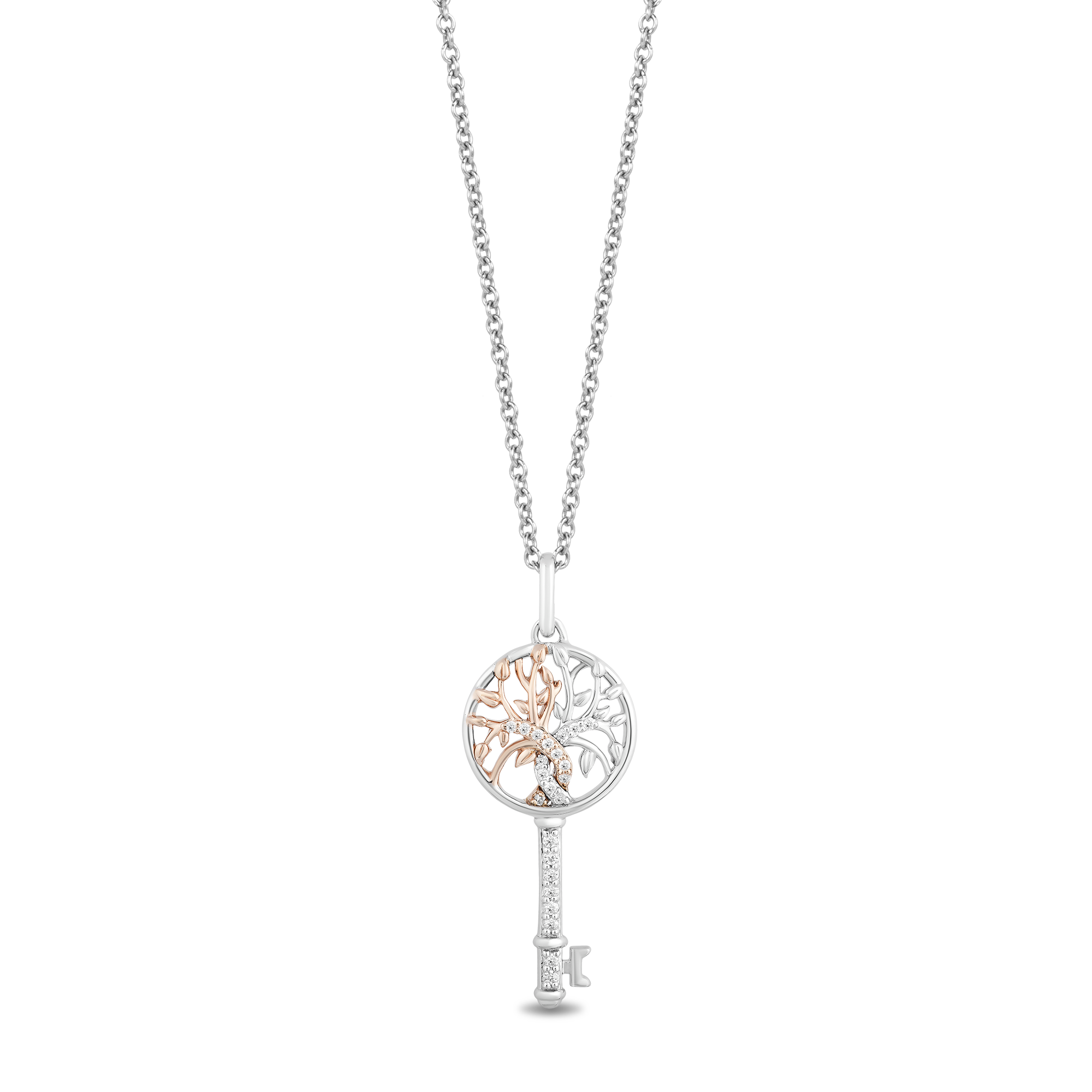 14K Gold Key Pendant 14K Rose Gold