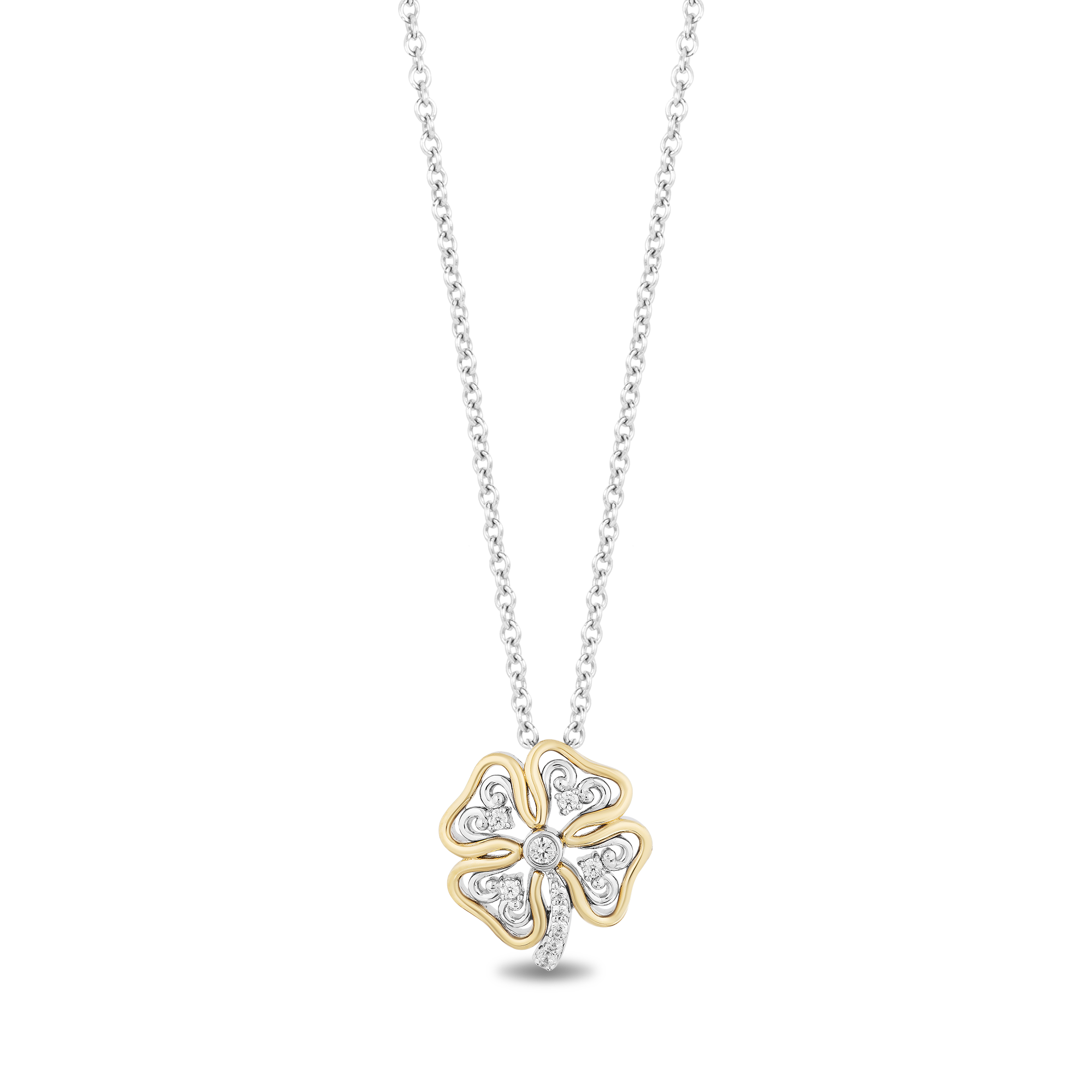4 leaf clover diamond necklace deals