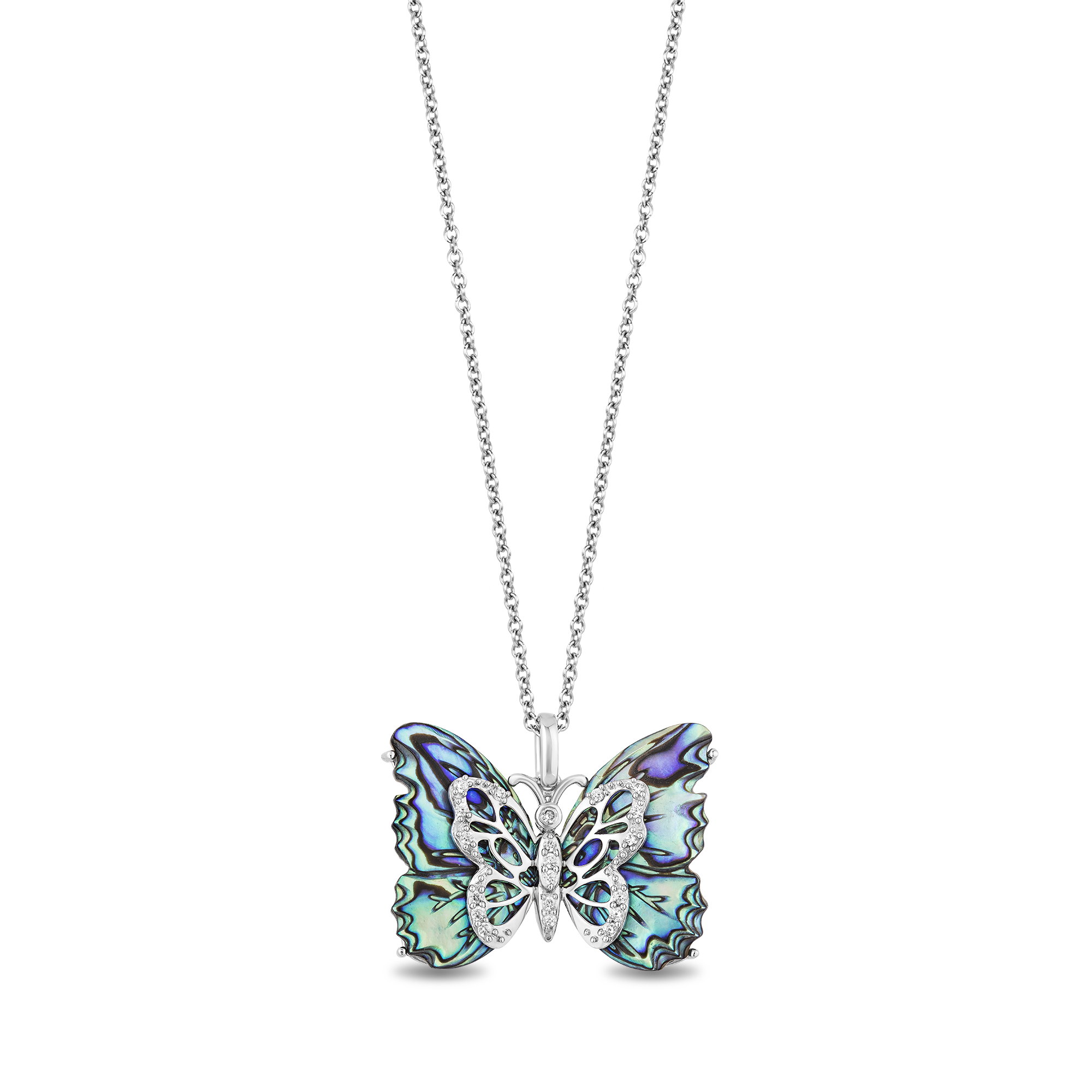 Hallmark Fine Jewelry Social Butterfly Pendant in Sterling Silver and
