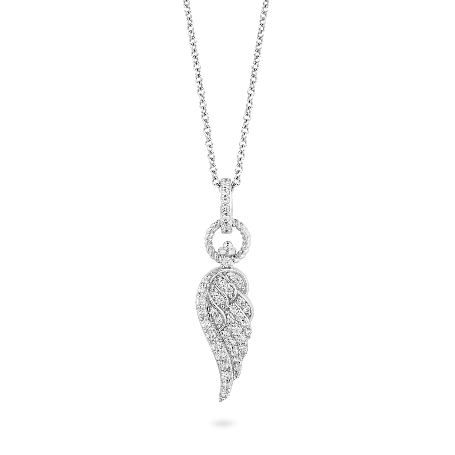 Angel Necklace, Silver Angel Necklace, Angel Wing Necklace, Silver