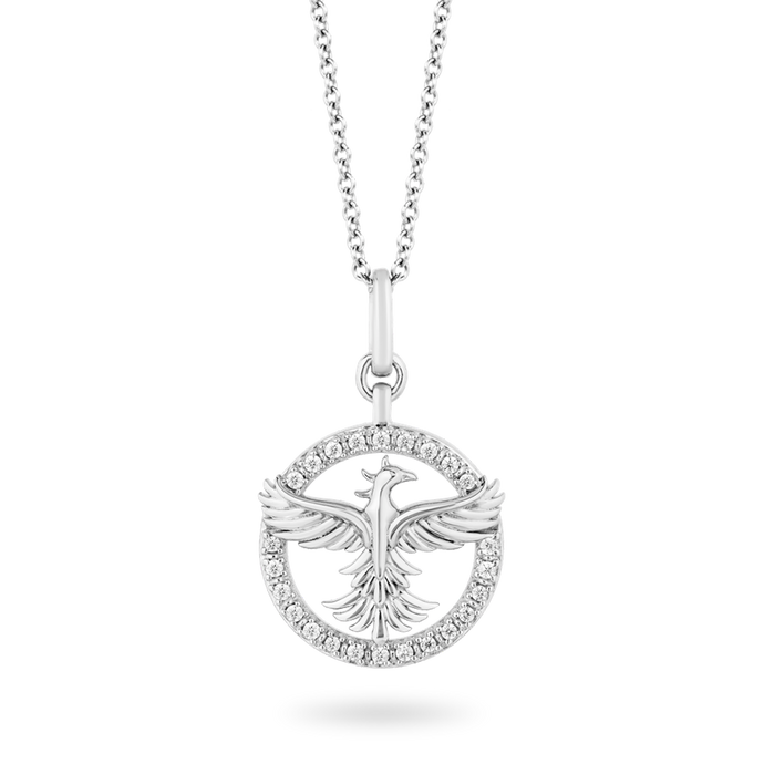 Hallmark Fine Jewelry Phoenix Diamond Pendant in Sterling Silver View 1