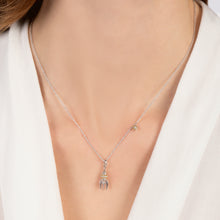 Load image into Gallery viewer, Hallmark Fine Jewelry Rocket Pendant in Sterling Silver &amp; 14K Yellow Gold with Diamond
