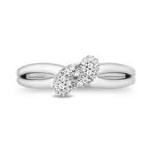 Load image into Gallery viewer, Hallmark Fine Jewelry Modern Twist Diamond Ring in Sterling Silver Diamonds View 1
