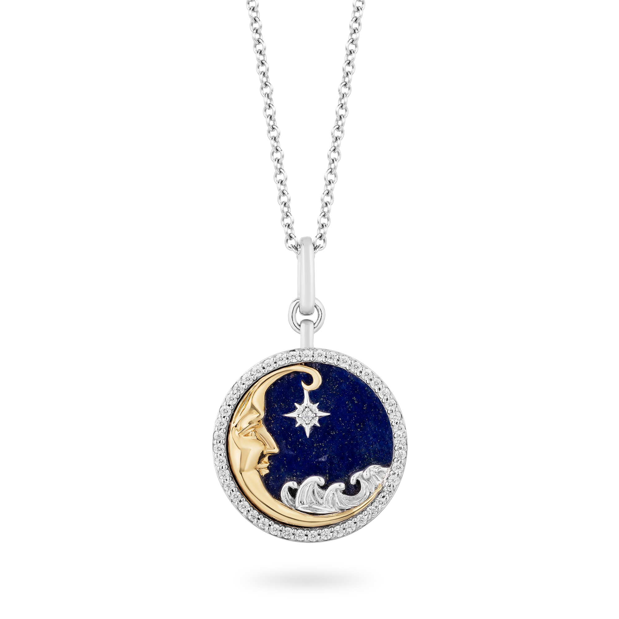 Hallmark Fine Jewelry Dreamer s Moon Medallion Diamond Pendant in