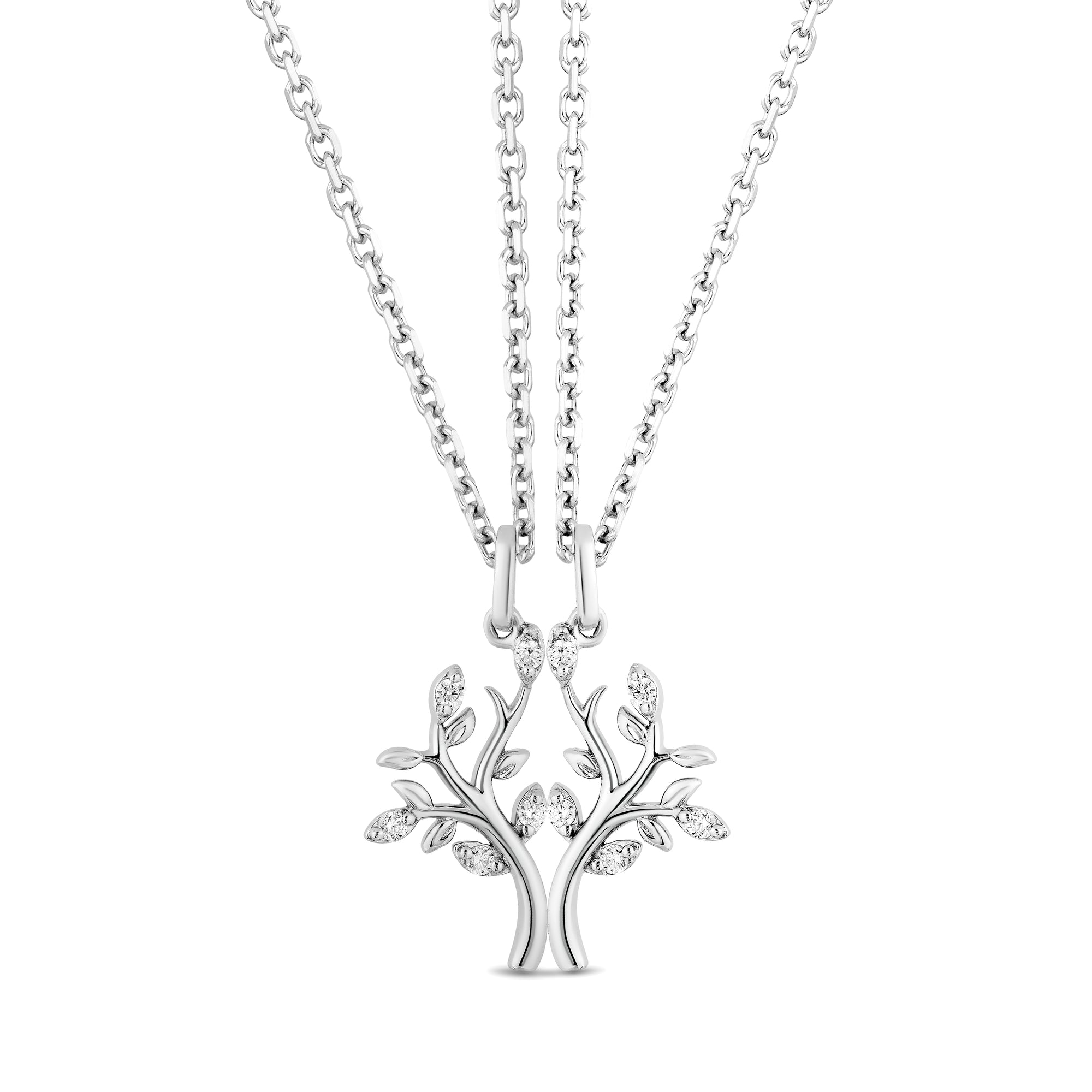 Hallmark Fine Jewelry Sterling Silver Tree of Life Pendant Necklace wi