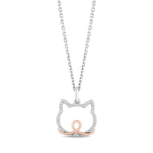 Load image into Gallery viewer, Hallmark Fine Jewelry Sterling Silver and 10K Rose Gold Pendant Necklace with Diamonds
