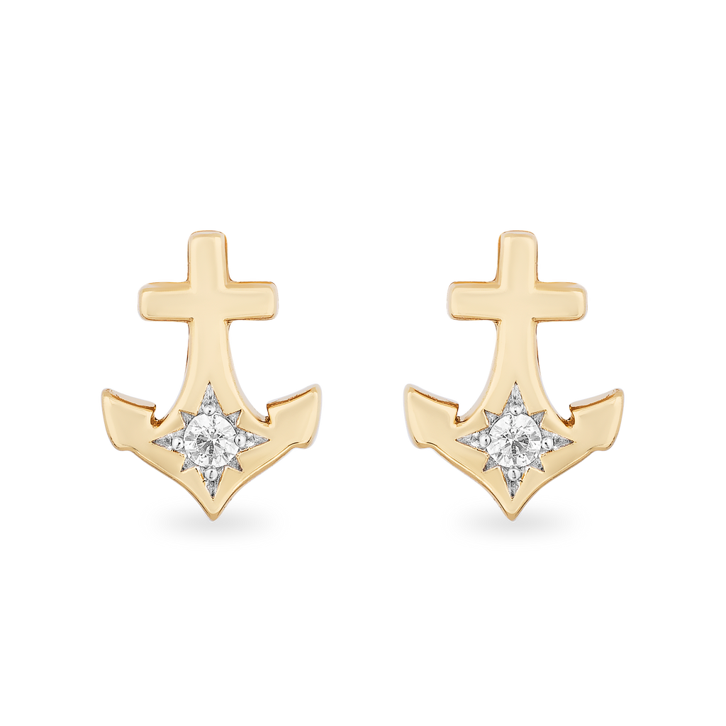 Diamond 2025 anchor earrings