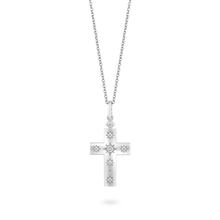Load image into Gallery viewer, Hallmark Fine Jewelry Cross Diamond Pendant in Sterling Silver View 1
