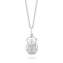 Load image into Gallery viewer, Hallmark Fine Jewelry Scarab Beetle Diamond Pendant in Sterling Silver View 1
