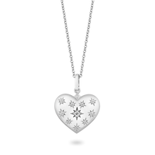 Load image into Gallery viewer, Hallmark Fine Jewelry Puffed Heart Diamond Pendant in Sterling Silver View 1
