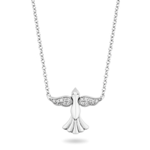 Load image into Gallery viewer, Hallmark Fine Jewelry Dove in Flight Diamond Pendant in Sterling Silver View 1
