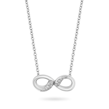 Load image into Gallery viewer, Hallmark Fine Jewelry Modern Infinity Diamond Pendant in Sterling Silver View 1

