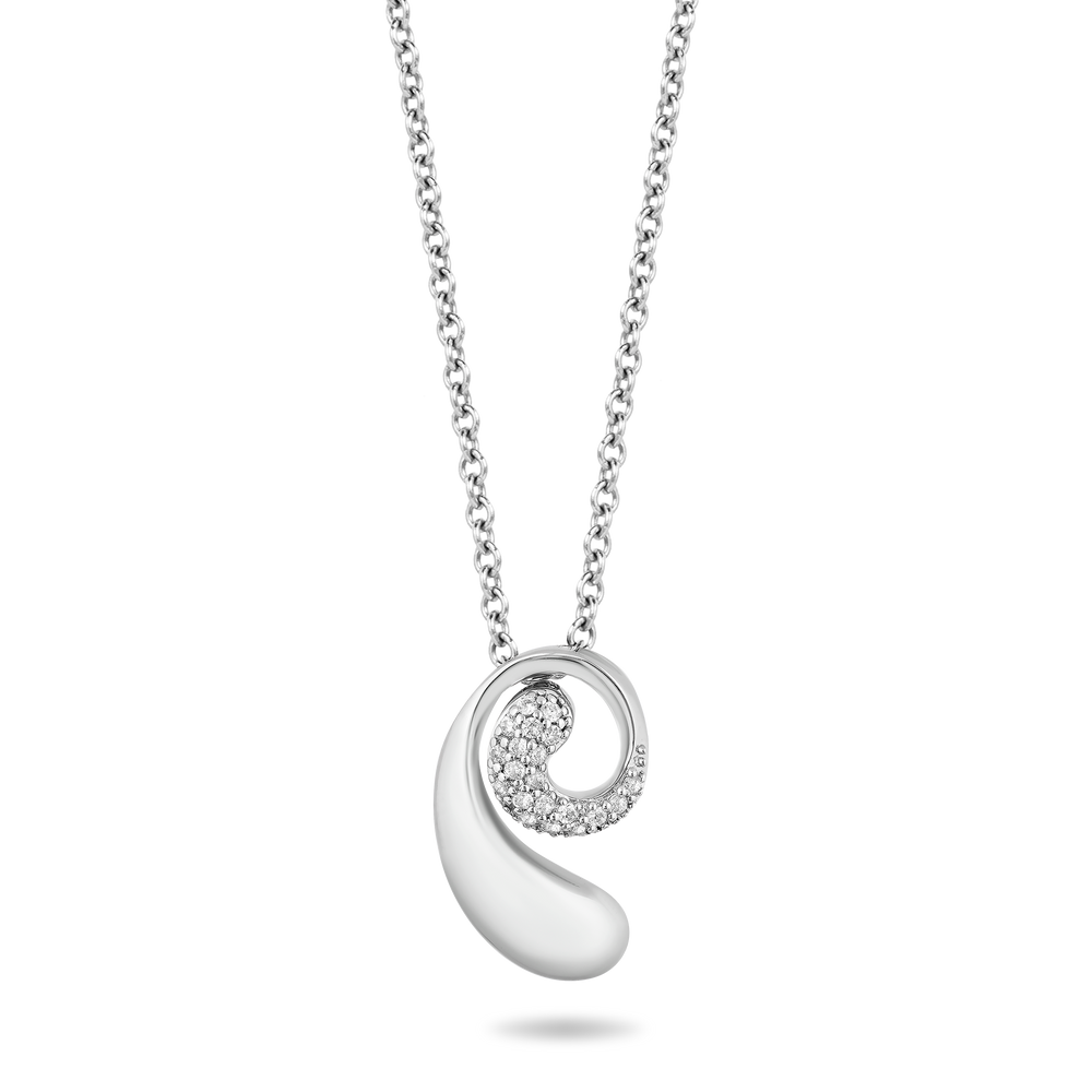 Hallmark Fine Jewelry Journey Swirl Diamond Pendant in Sterling Silver View 1
