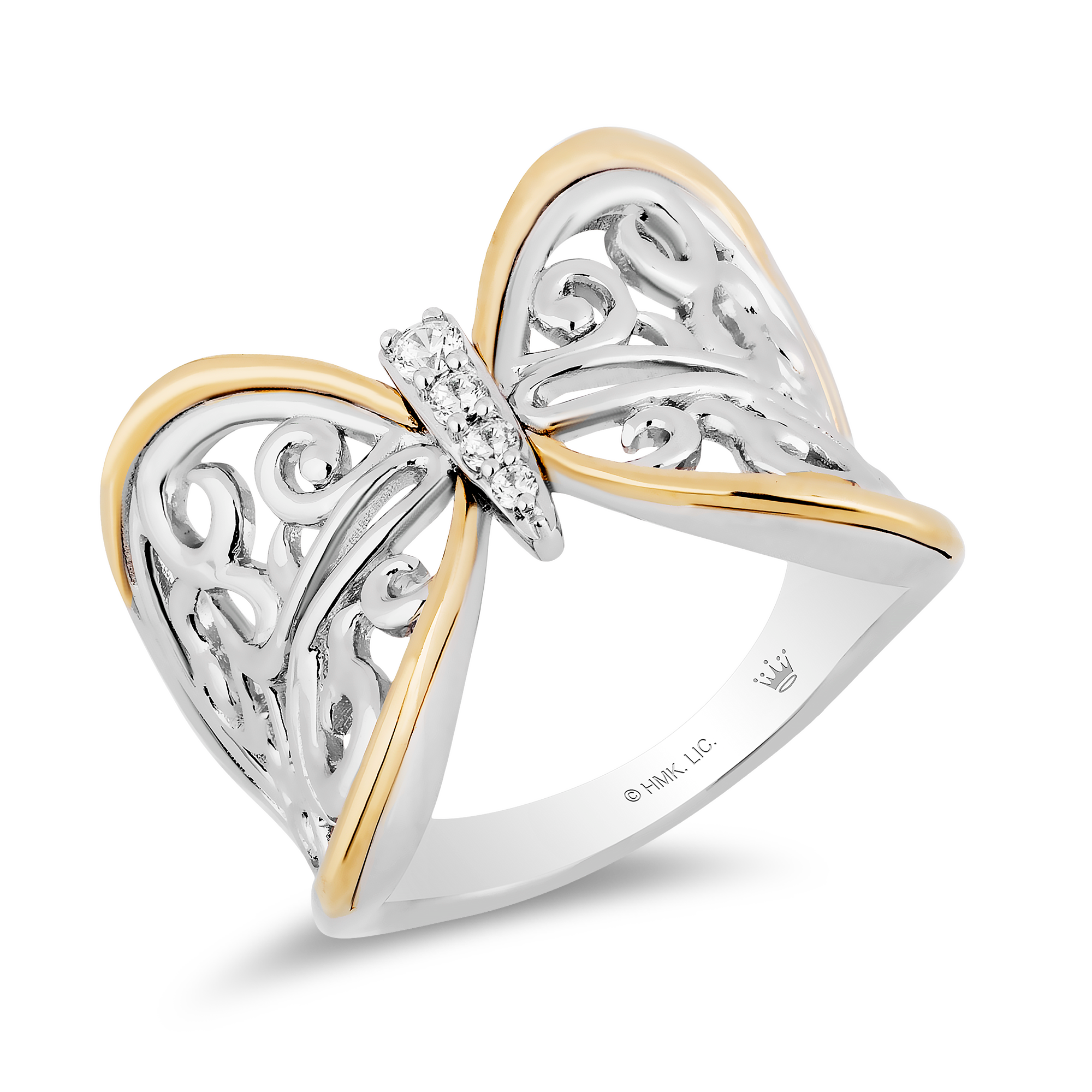 Hallmark Fine Jewelry Filigree Fashion Butterfly Diamond Ring in ...