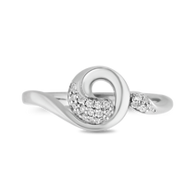 Load image into Gallery viewer, Hallmark Fine Jewelry Swirl Diamond Ring in Sterling Silver Diamonds View 1
