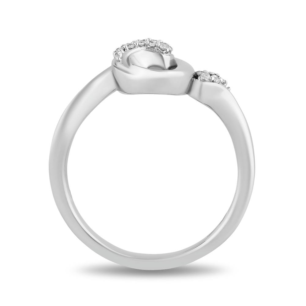 Hallmark Fine Jewelry Swirl Diamond Ring in Sterling Silver Diamonds View 1