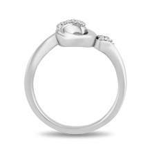 Load image into Gallery viewer, Hallmark Fine Jewelry Swirl Diamond Ring in Sterling Silver Diamonds View 1
