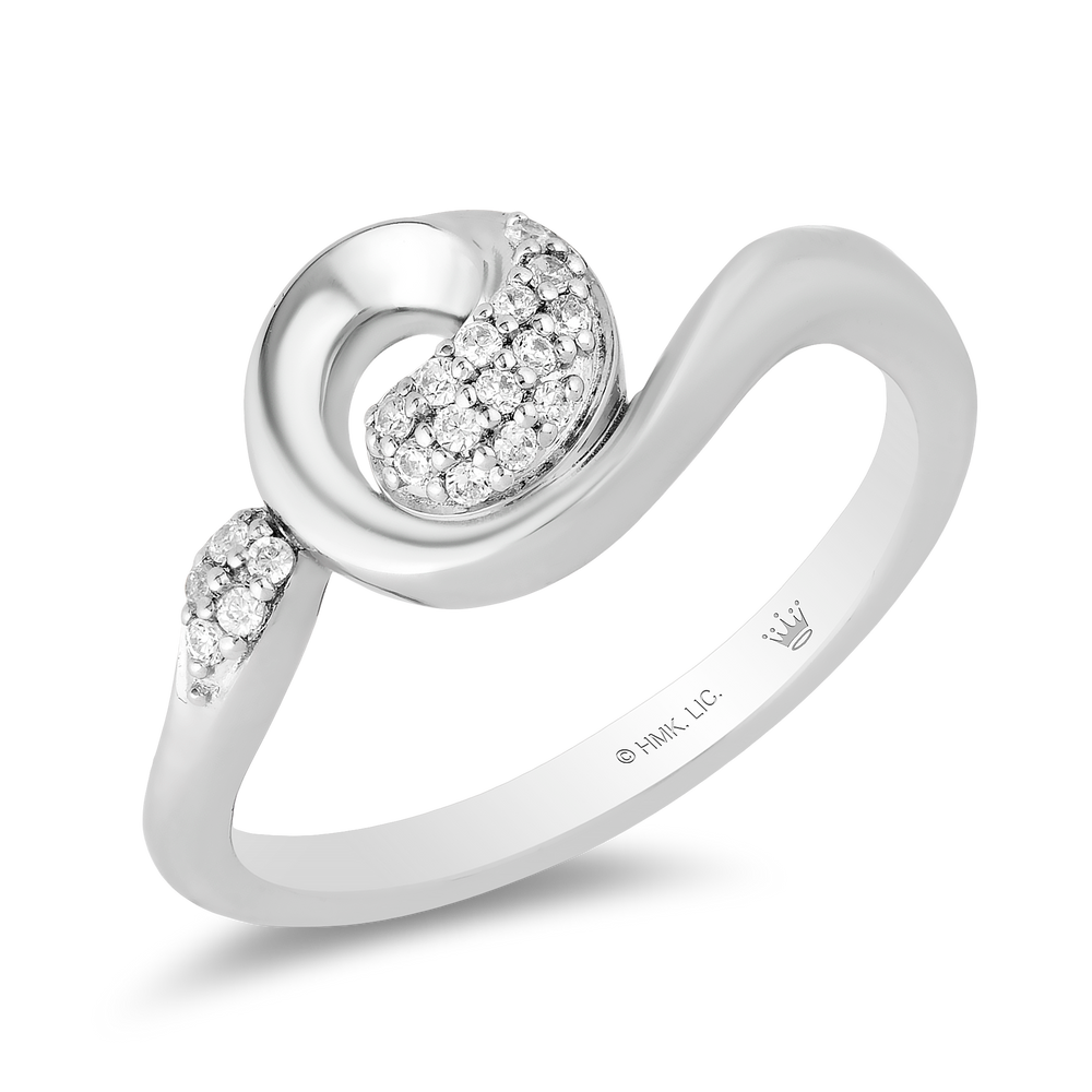 Hallmark Fine Jewelry Swirl Diamond Ring in Sterling Silver Diamonds View 1