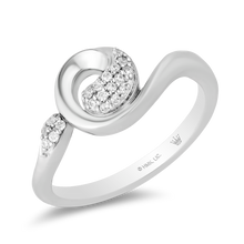 Load image into Gallery viewer, Hallmark Fine Jewelry Swirl Diamond Ring in Sterling Silver Diamonds View 1
