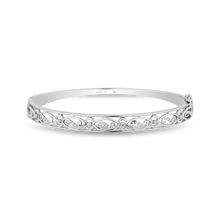 Load image into Gallery viewer, Hallmark Fine Jewelry Teardrop Lace Bangle in Sterling Silver with Diamonds
