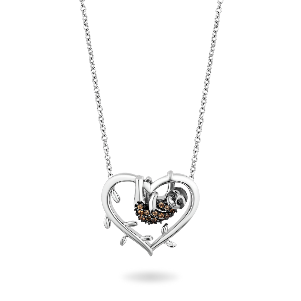Sloth diamond necklace top