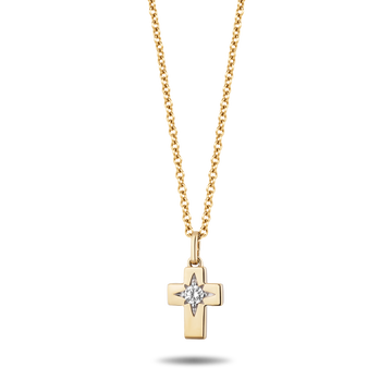 Crystal Cross Pendant in Sterling Silver | Zales