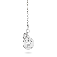 Load image into Gallery viewer, Hallmark Fine Jewelry Sleepy Sloth Necklace in Sterling Silver with Champagne Diamonds &amp; Created Ruby
