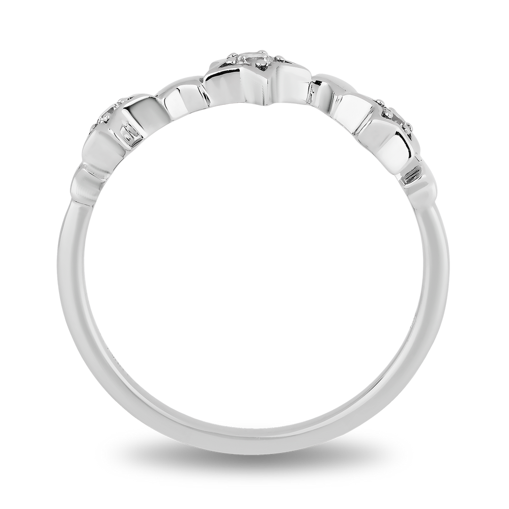 Hallmark Fine Jewelry Scattered Star Ring in Sterling Silver with Diamonds