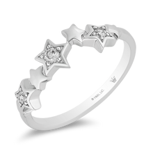 Load image into Gallery viewer, Hallmark Fine Jewelry Scattered Star Ring in Sterling Silver with Diamonds
