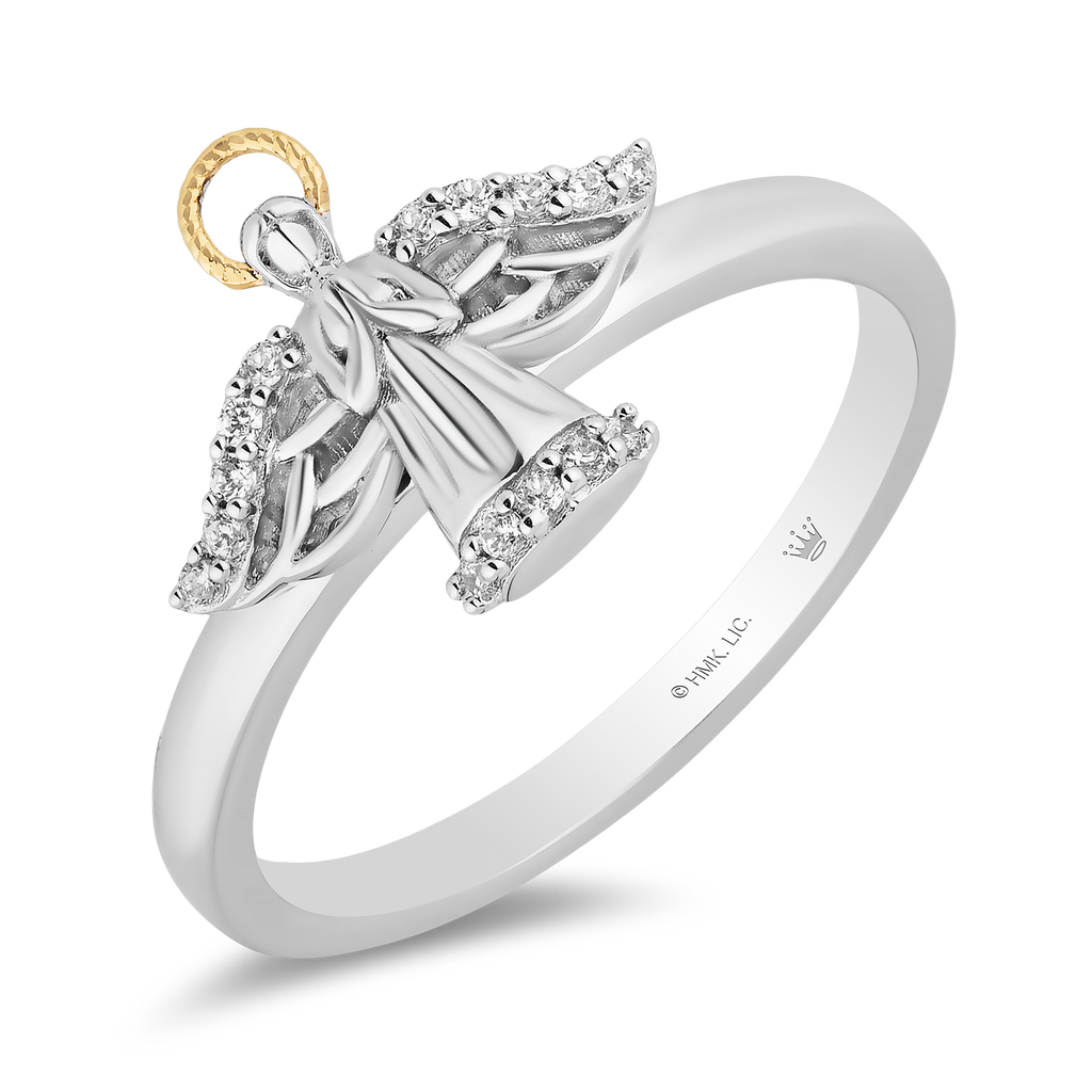 Hallmark Fine Jewelry Guardian Angel Ring in Sterling Silver and 14K Y