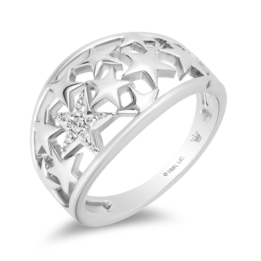 Hallmark Fine Jewelry Star Struck Ring in Sterling Silver with Diamonds