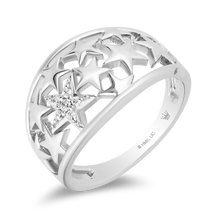 Load image into Gallery viewer, Hallmark Fine Jewelry Star Struck Ring in Sterling Silver with Diamonds
