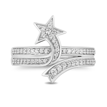 Load image into Gallery viewer, Hallmark Fine Jewelry Shooting Star Ring in Sterling Silver with Diamonds
