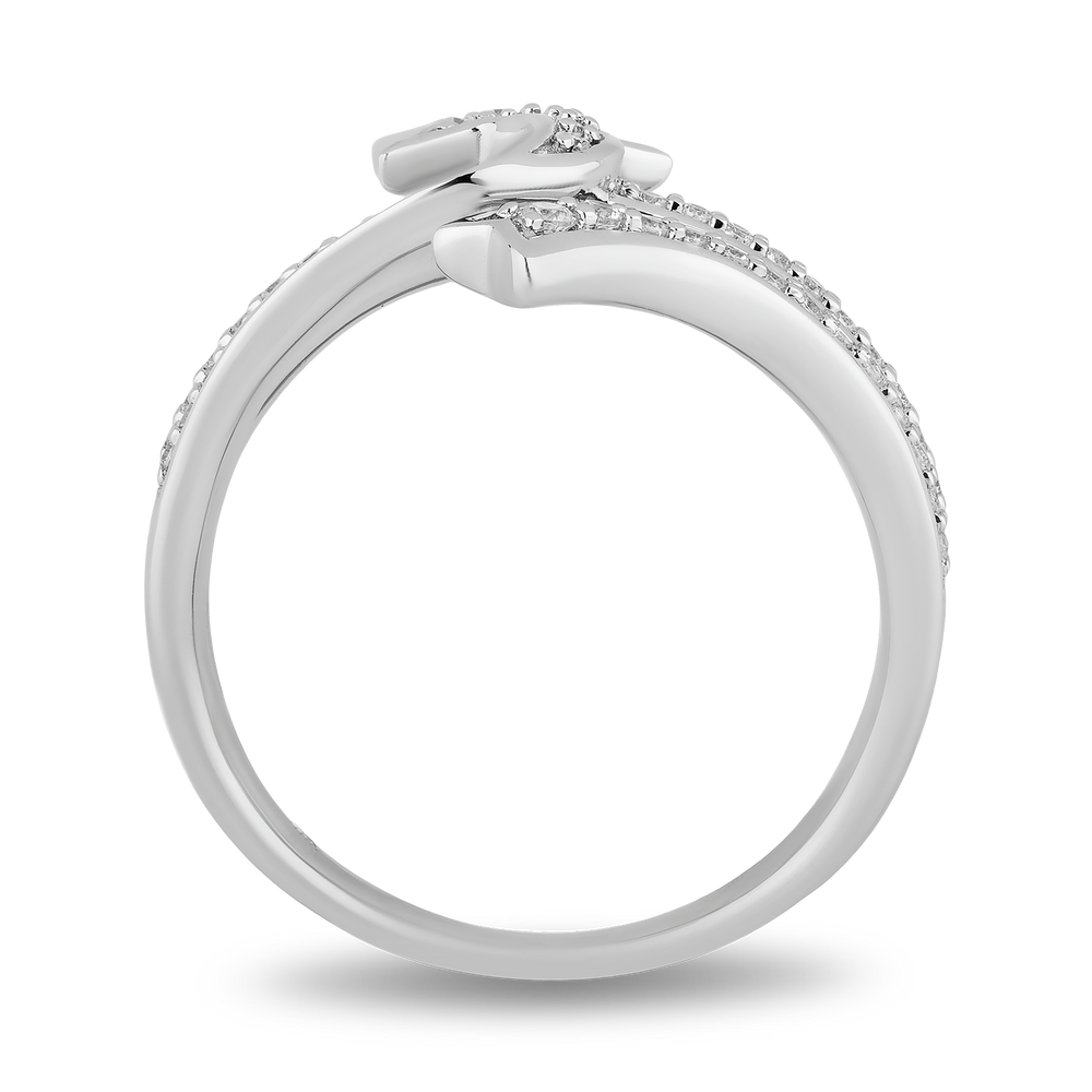 Hallmark Fine Jewelry Shooting Star Ring in Sterling Silver with Diamonds