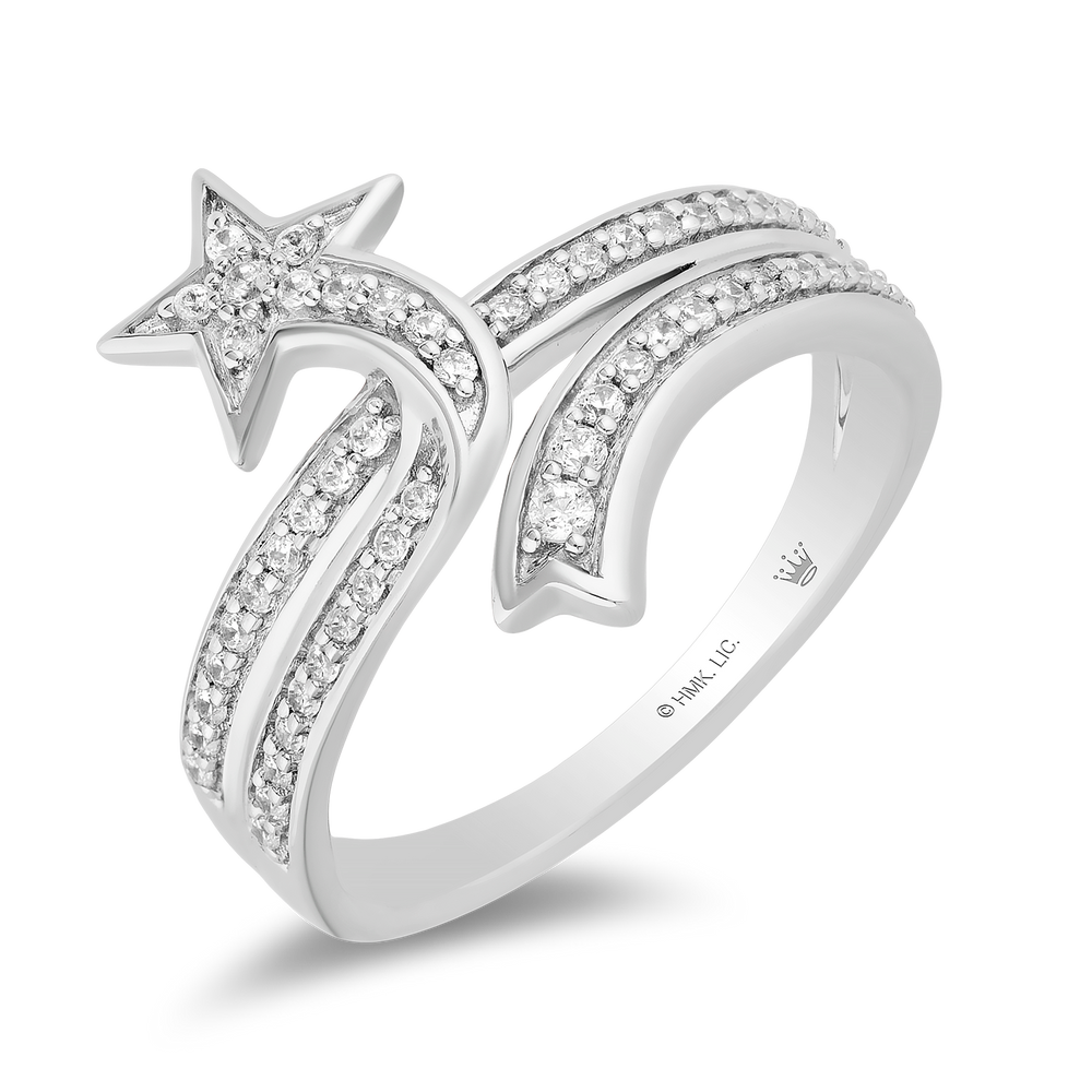 Hallmark Fine Jewelry Shooting Star Ring in Sterling Silver with Diamonds