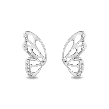 Buy Sia Swirl Diamond Stud Earrings Online | CaratLane