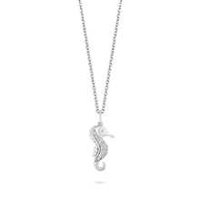 Load image into Gallery viewer, Hallmark Fine Jewelry Seahorse Pendant in Sterling Silver with Diamonds
