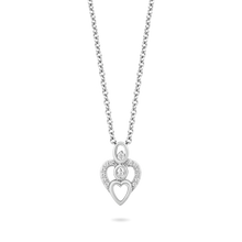 Load image into Gallery viewer, Hallmark Fine Jewelry Mother and Child Pendant in Sterling Silver with 1/10 Cttw of Diamonds
