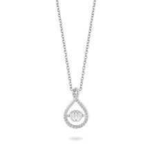 Load image into Gallery viewer, Hallmark Fine Jewelry Baby&#39;s Foot Pendant in Sterling Silver with 1/5 Cttw of Diamonds
