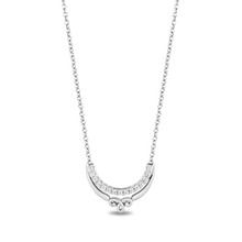 Load image into Gallery viewer, Hallmark Fine Jewelry Sterling Silver Antique Lace Necklace with Diamonds
