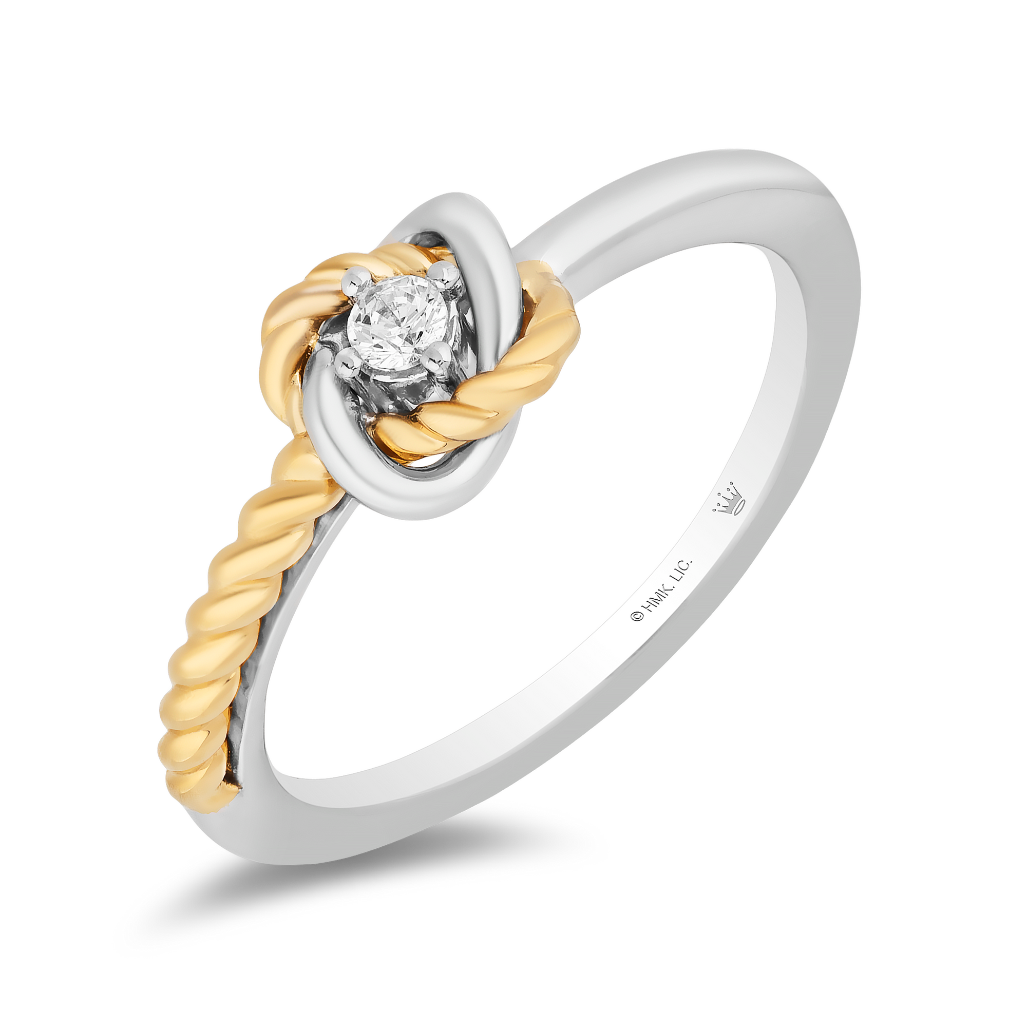 Gold and silver promise best sale rings