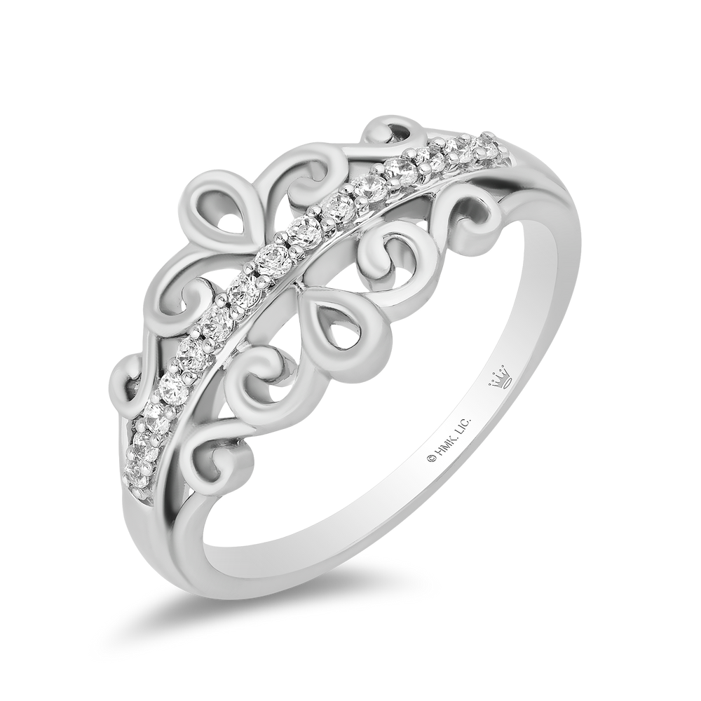 Hallmark Fine Jewelry Touch of Lace Ring in Sterling Silver with Diamonds