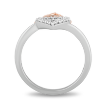 Load image into Gallery viewer, Hallmark Fine Jewelry Heart And Soul Ring in Sterling Silver and 14K Rose Gold with Diamonds

